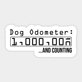 Dog Odometer, 1,000,000 and counting Sticker